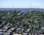 More Husky Coverage Than Ever for iHeartMedia/Seattle View of Seattle and radio towers from Space Needle