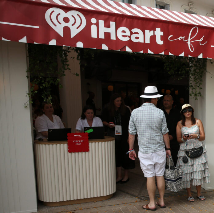 The iHeartCafé | La Californie pop-up seen during the Cannes Lions Festival in 2024 and again in 2026. (Photo by Adam Berry/Getty Images for iHeartMedia)