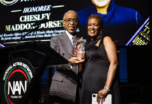 AURN Teams With AdGrid For Multicultural Marketer Push The Rev. Al Sharpton presents the President's Award to Chesley Maddox-Dorsey