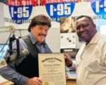 A Veteran Radio Programmer, Lost To COVID-19 Don Scott (left) receiving his Outstanding Georgia Citizen Award in October 2020 from Representative Carl Gilliard.
