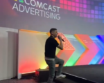 "Saturday Night Live" cast member and "Is It Cake?" host Mikey Day kicks off Comcast Advertising's IAB NewFronts session on Wednesday in lower Manhattan.