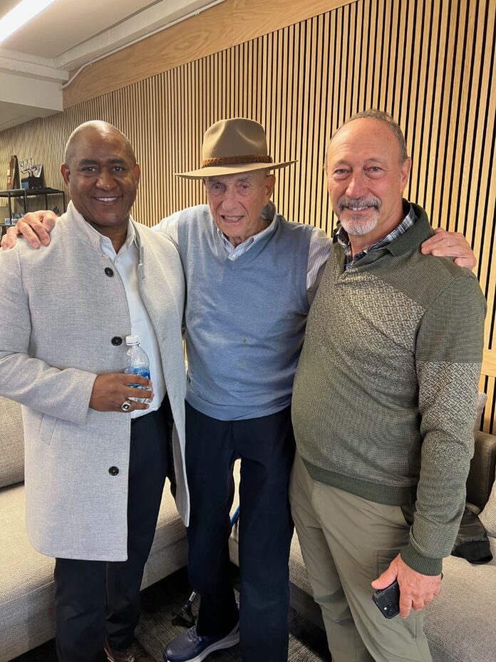 Lotus Communications Founder Howard Kalmenson and Lotus President Jim Kalmenson at the Lotus Seattle studios