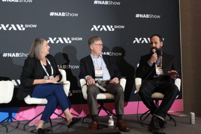 Lenawee Broadcasting President Julie Koehn, noted Washington attorney David Oxenford, and Townsquare Media Chief Product and Technology Officer Sun Sachs