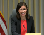 Rosenworcel Bids Farewell To FCC Jessica Rosenworcel, appearing at the FCC's June 2024 Open Meeting