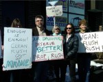 Limbaugh protested at WGAN-AM Portland WGAN Limbaugh Protest
