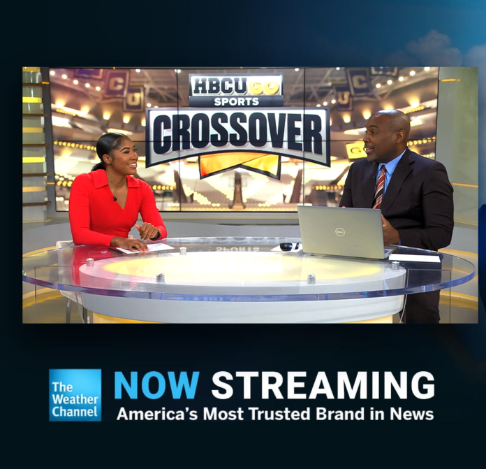 “The Weather Channel ‘Frame’ ad unit, wrapped around live content from HBCU Go”