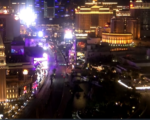 Golden Opportunity For Scripps Sports Comes With NHL Team’s Deal A view looking south on the Las Vegas Strip from The Mirage, which will soon be torn down and replaced by a Guitar Hotel, as seen on Jan. 3, 2023 as CES is scheduled to begin.