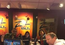 How America Listens, According to Nielsen Audio RBR+TVBR Editor-in-Chief Adam R Jacobson hams it up inside the studio of SBS's WXDJ-FM in Miami.