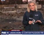 With A Rooftop View Of Danger, KTTV Powers Through Fires FOX 11 in Los Angeles reporter Chelsea Edwards, in Pacific Palisades, Calif.