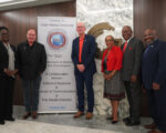 Media Executives Unveil the First Media Sales College Curriculum CAU Provost, Dr. Charlene Gilbert, Gray TV CEO, Hilton H. Howell, Jr., Gray TV VP/GM of WANF -TV Erik Schrader, MSD Developers, Dana and Jeffrey P. Myers and CAU School of Business Dean, Dr. Silvanus Udoka