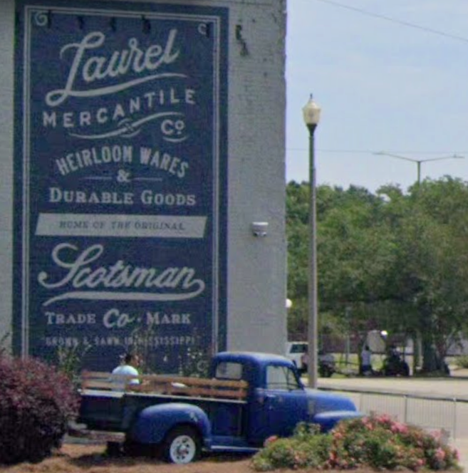laurel Laurel, Ms., with the train station in the background.