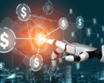 Harness AI for Hispanic Sales Success 3D Rendering futuristic robot technology development, artificial intelligence AI, and machine learning concept. Global robotic bionic science research for future of human life.